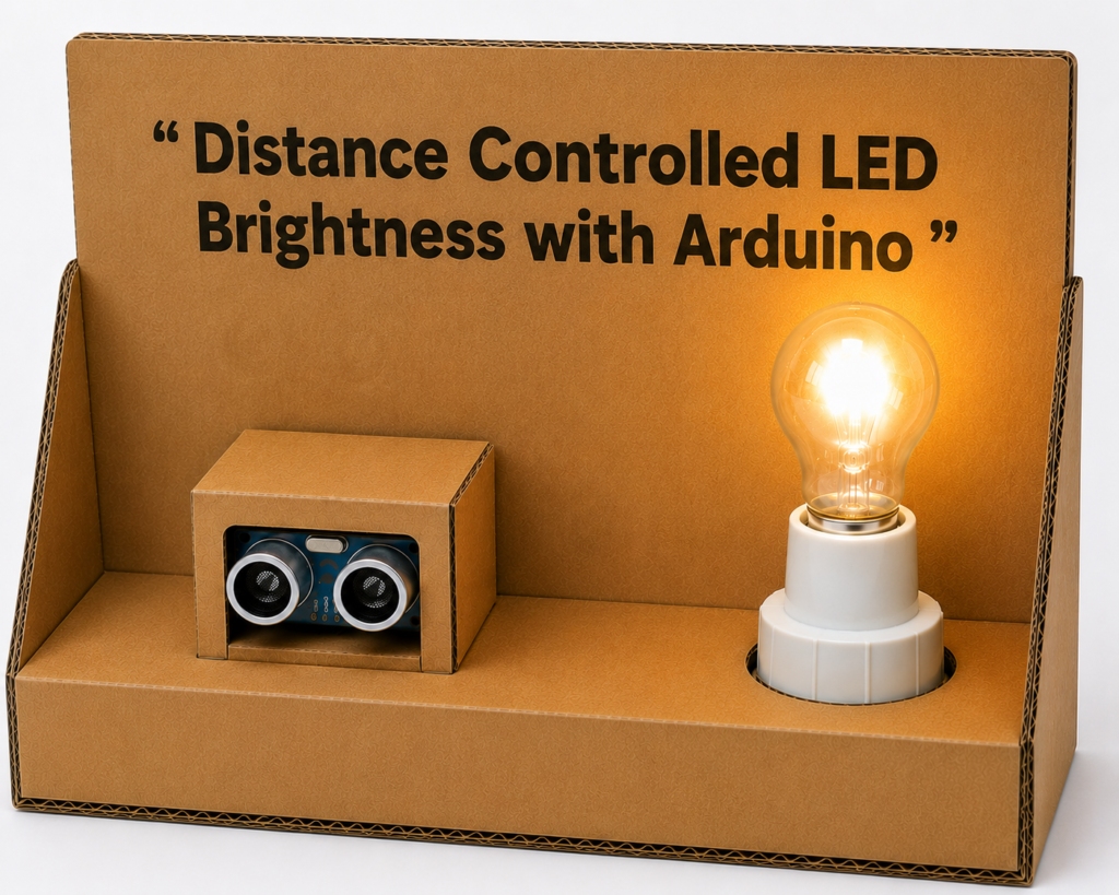 Distance Controlled LED Brightness with Arduino