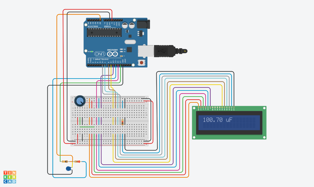 Capacitor Value Measurement with Arduino - Tinkercircuits.com