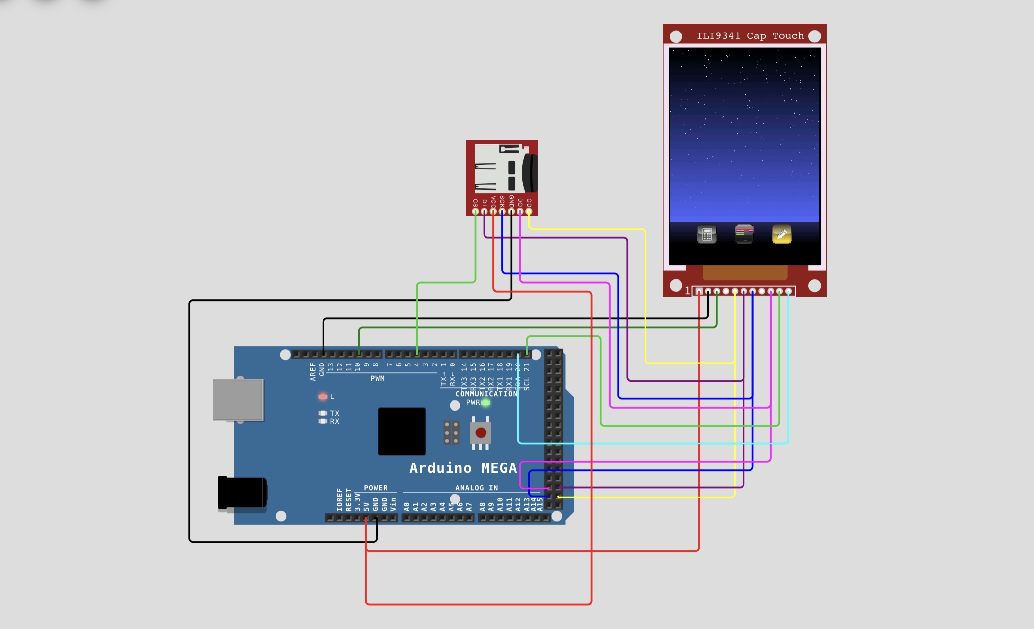 Mini Touchscreen Operating System with Arduino Mega and ILI9341