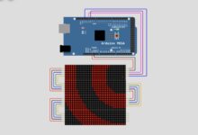 Arduino Mega MAX7219 LED Matrix Tunnel Animation