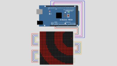 Arduino Mega MAX7219 LED Matrix Tunnel Animation