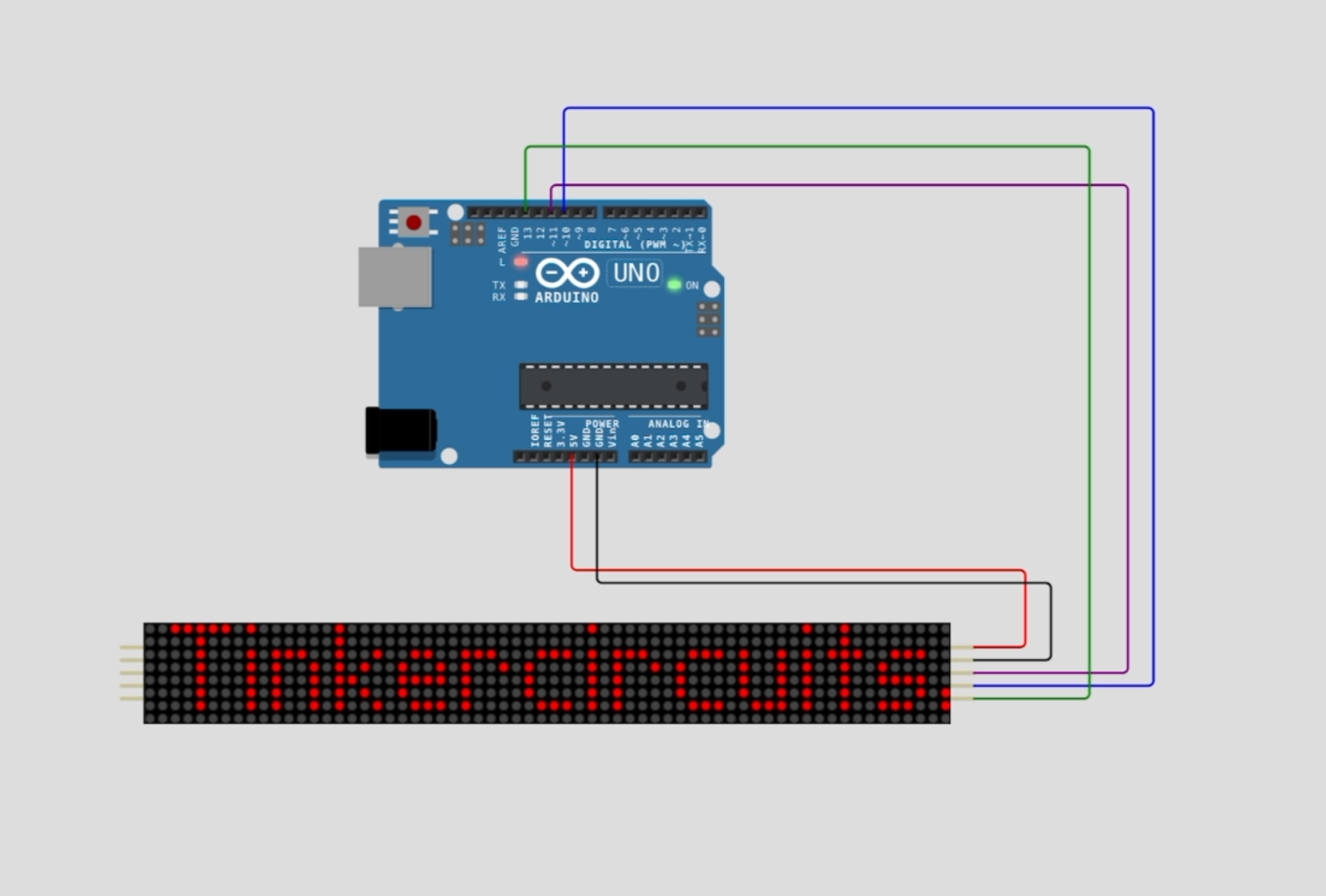 Scrolling LED Matrix Display with Arduino