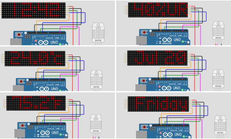 Smart LED Matrix Display with Arduino, RTC & DHT22