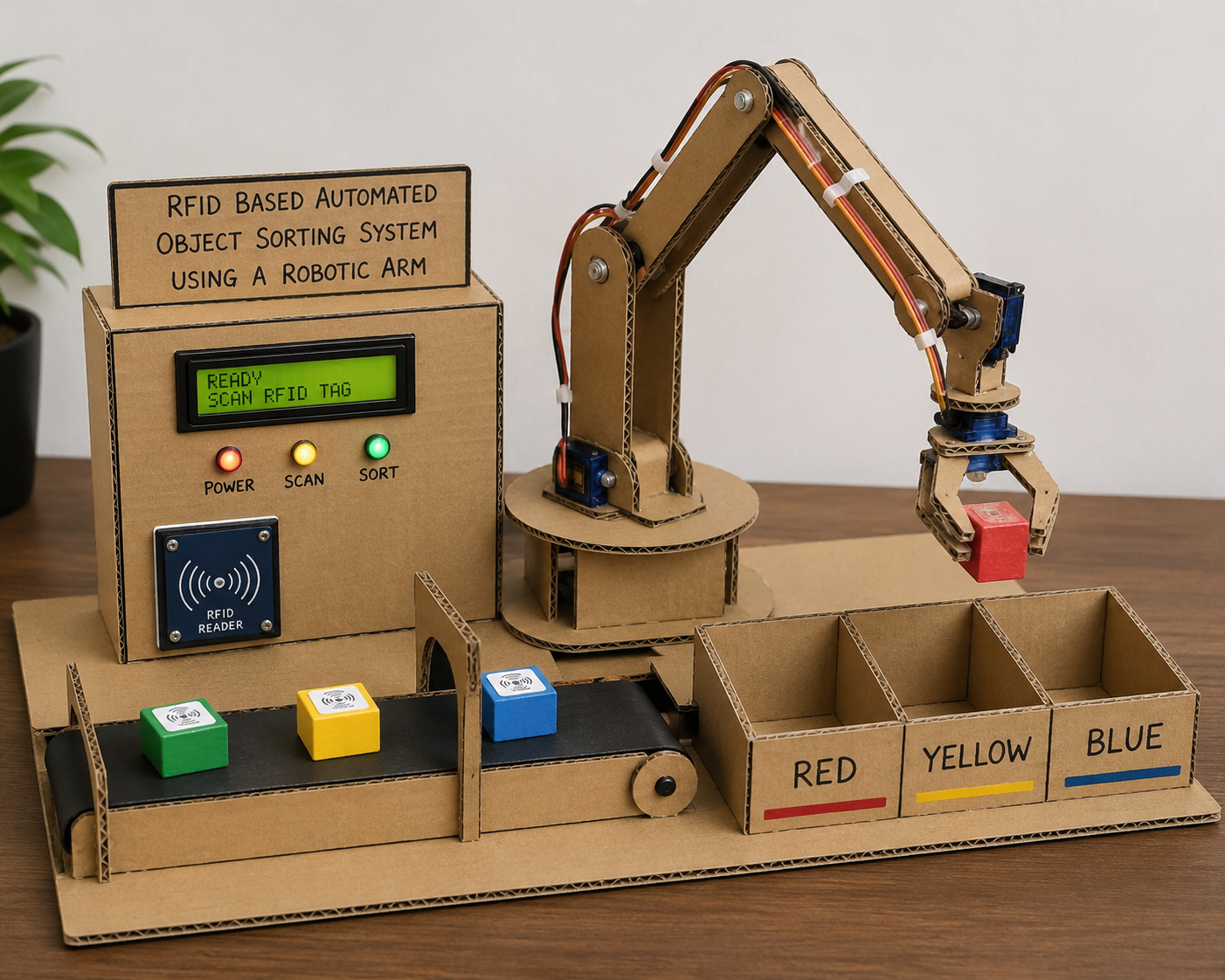 RFID Based Automated Object Sorting System Using a Robotic Arm