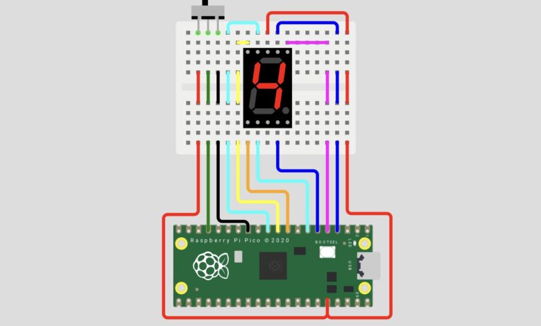 7-Segment Hexadecimal Counter with Raspberry Pi Pico